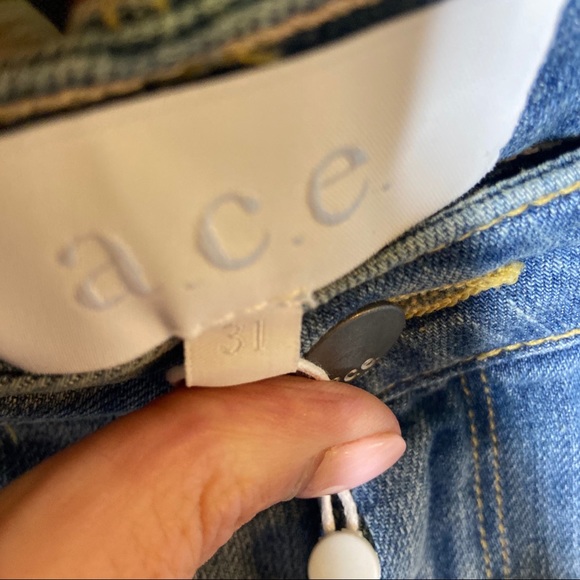 a.c.e. Distressed Jean Shorts NWOT - Picture 3 of 5